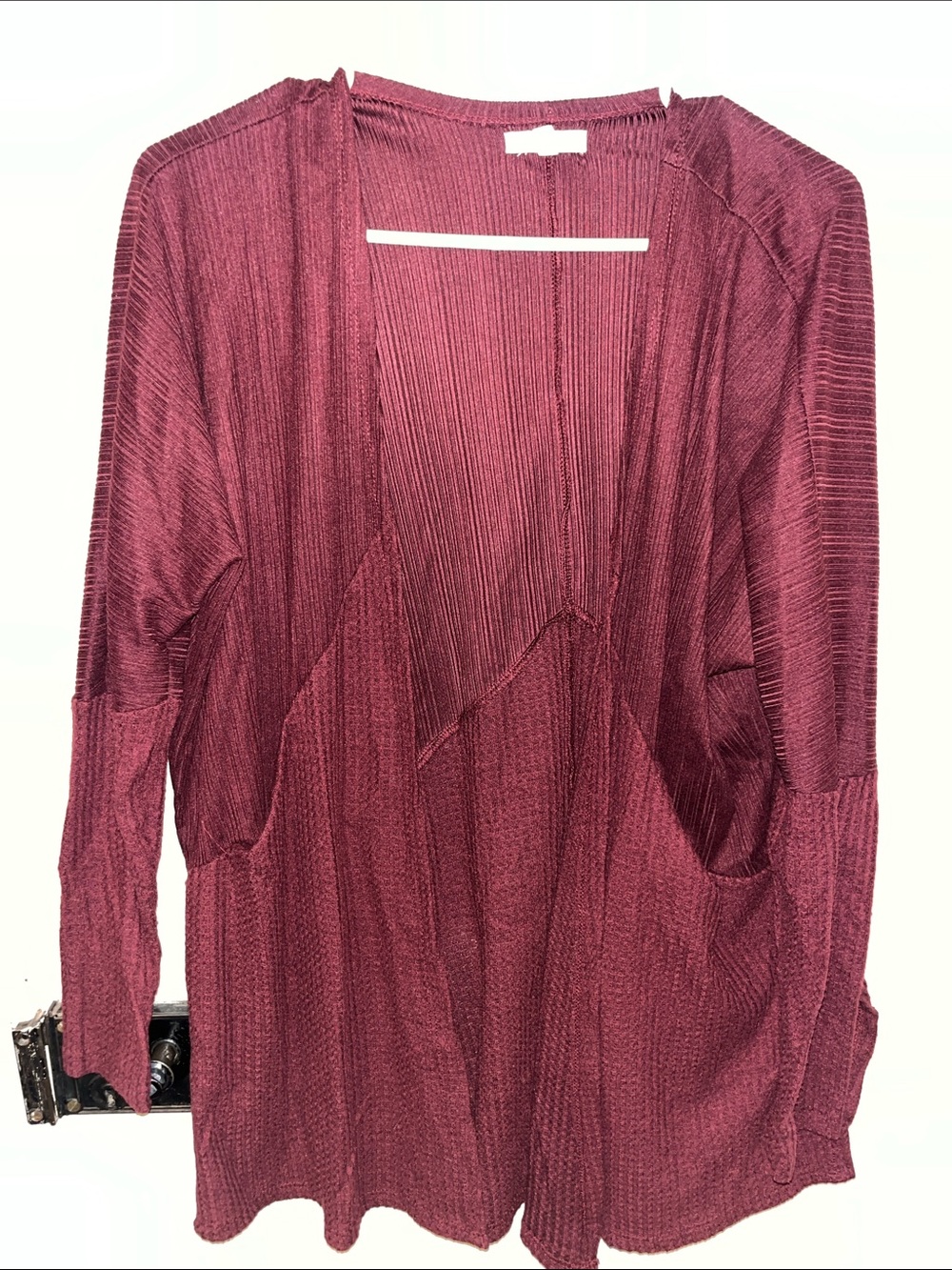 Maurices Open-Front Cardigan Sweater - Burgundy
